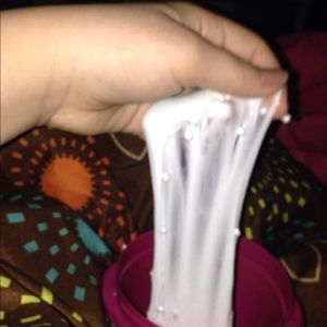 Blue cotton candy slime